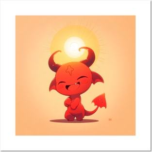 devil cute Posters and Art